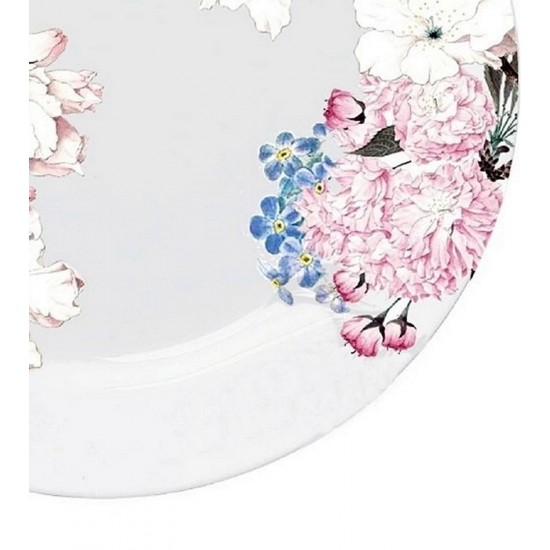 Prato Sobremesa 20cm Capri Floral Porcelana Germer